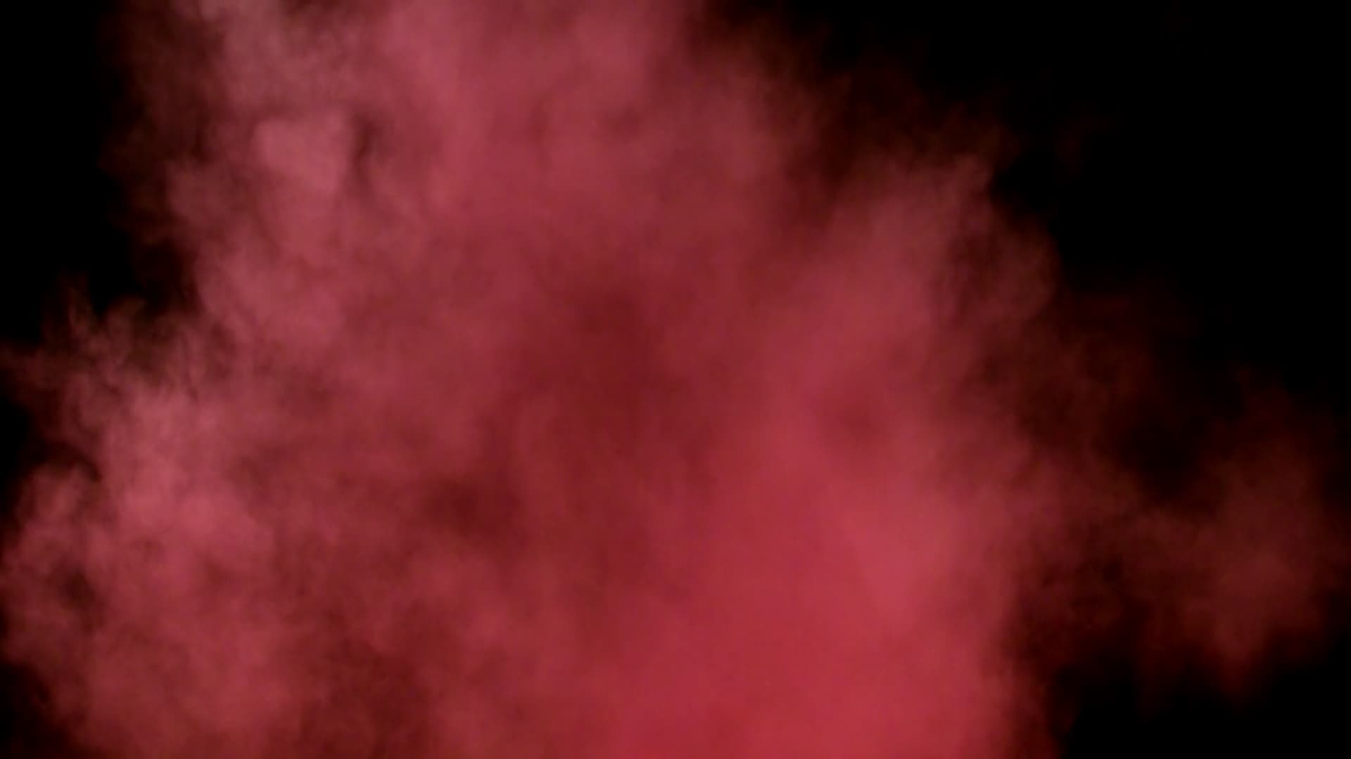 大量的烟雾缭绕状红色粉末
