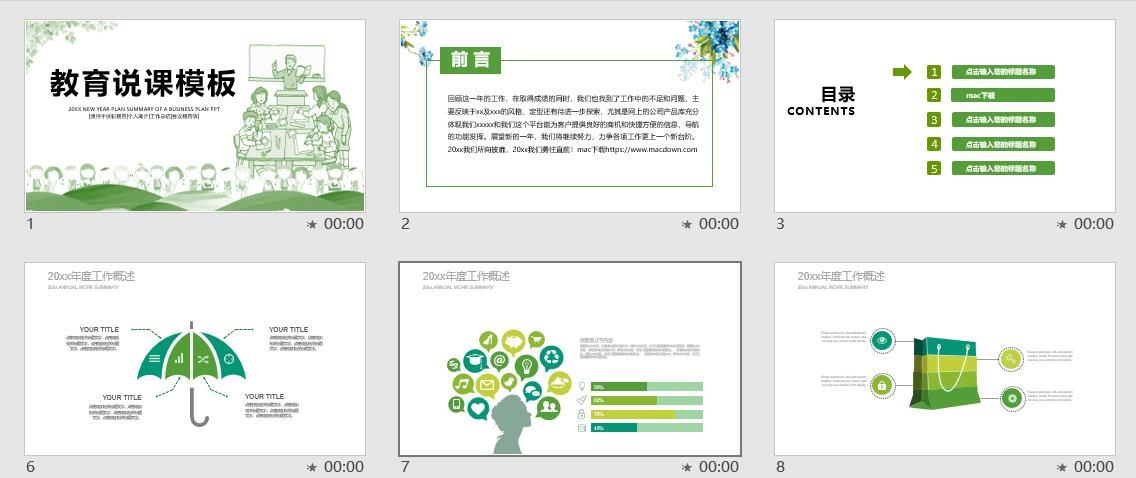 信息化教育说课PPT模板