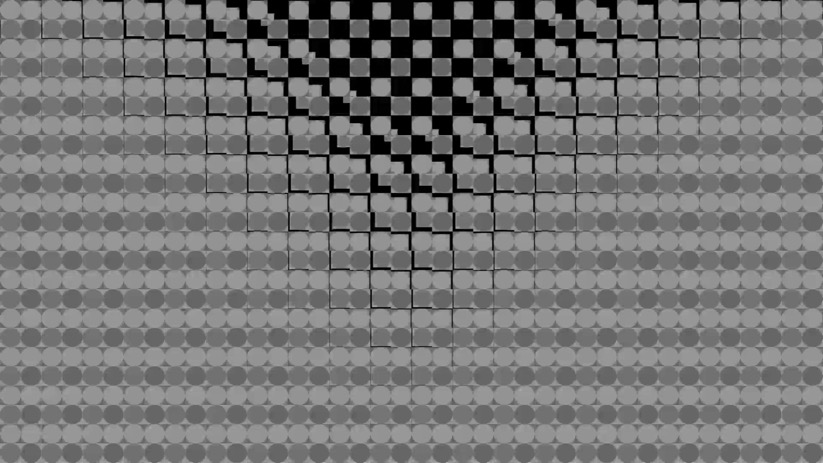 几何圆和正方形交叉效果转场遮罩视频素材