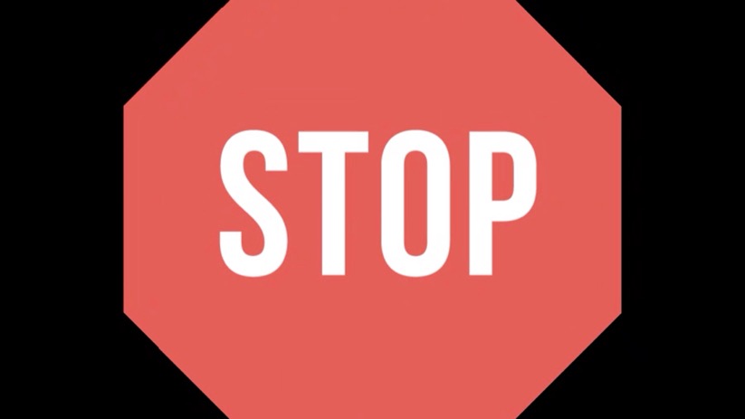 停车信号stop循环运动高清视频素材