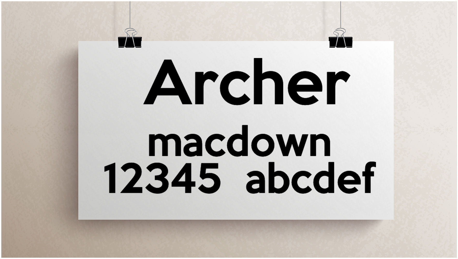 Archer几何字体