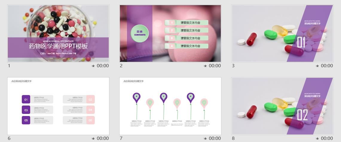 药物医学工作总结PPT模板