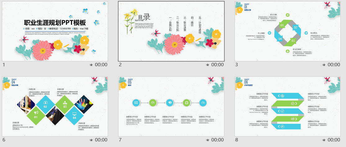 职业生涯规划PPT模板