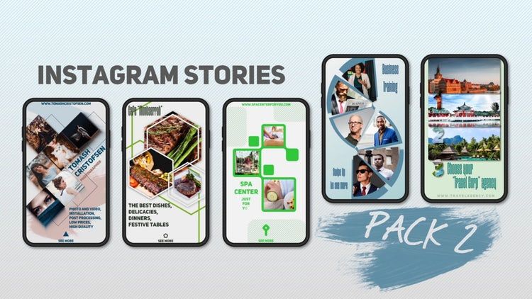 产品宣传ae模板(Instagram Stories Pack 2)