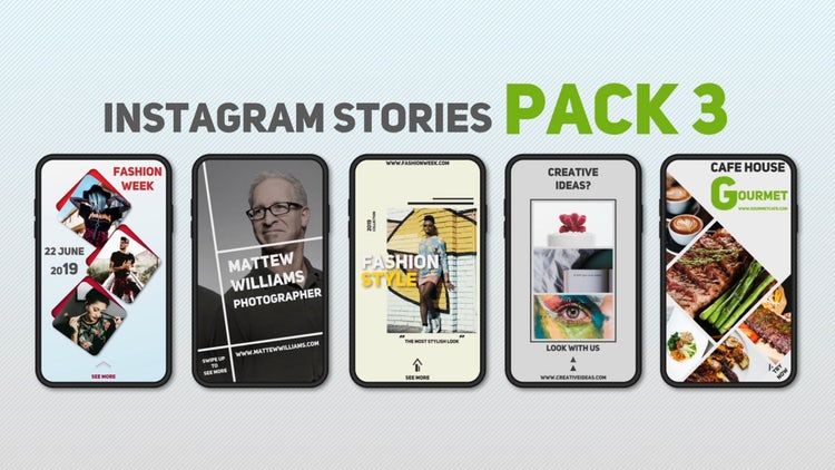 产品宣传动画ae模板(Instagram Stories Pack 3)