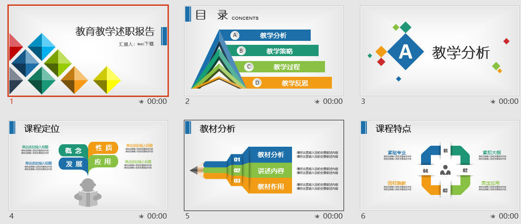 教育教学述职报告ppt模板