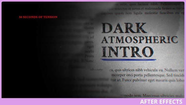 黑暗动画AE模板