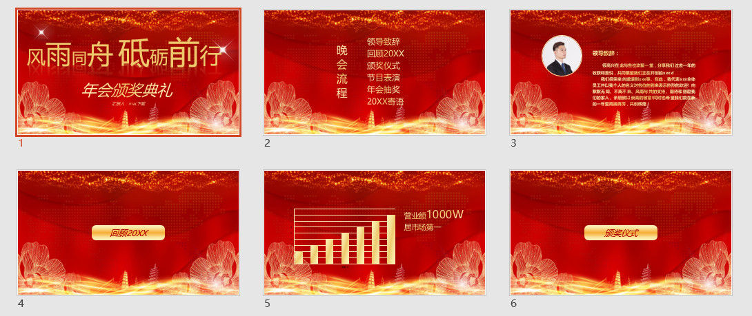 年会颁奖盛典ppt模板