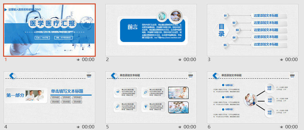 简约大气医学医疗工作汇报PPT模板