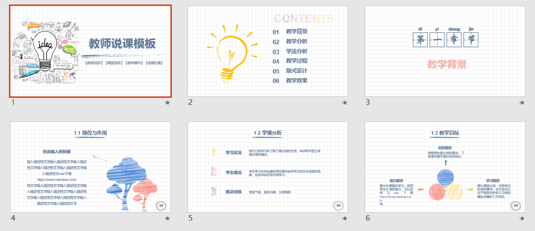 教师说课PPT模板