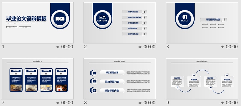 毕业论文答辩模板PPT模板