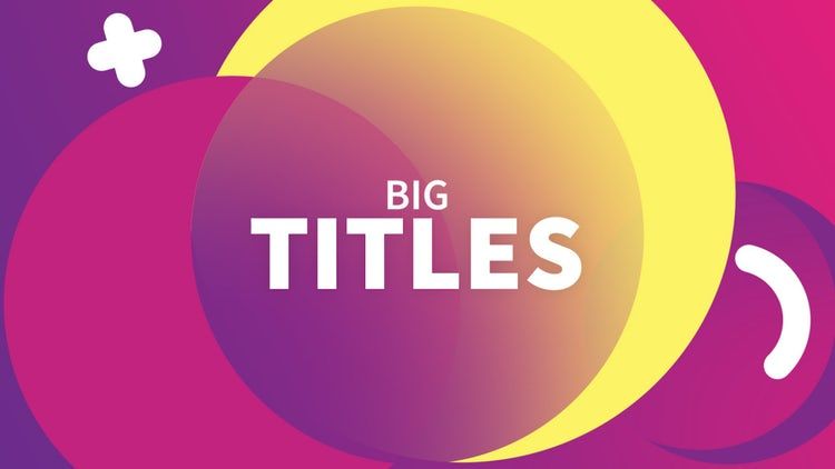 独特彩色动态标题展示AE模板Big Titles