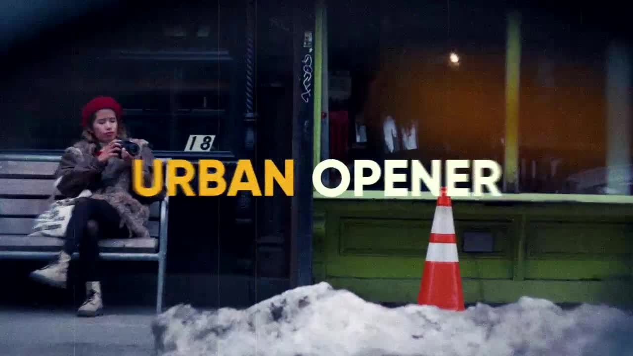 16个活力清新的文字动画过渡效果AE模板Urban Opener