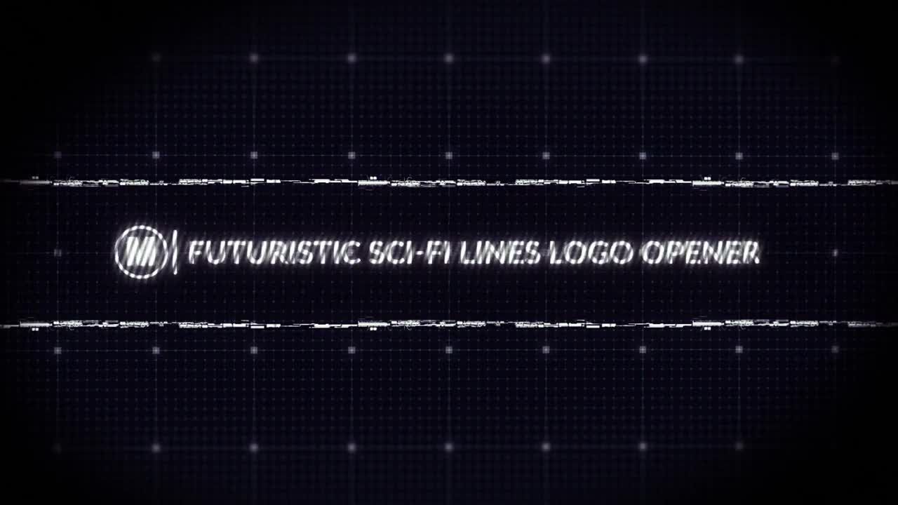 科幻的线条设计logo展示AE模板