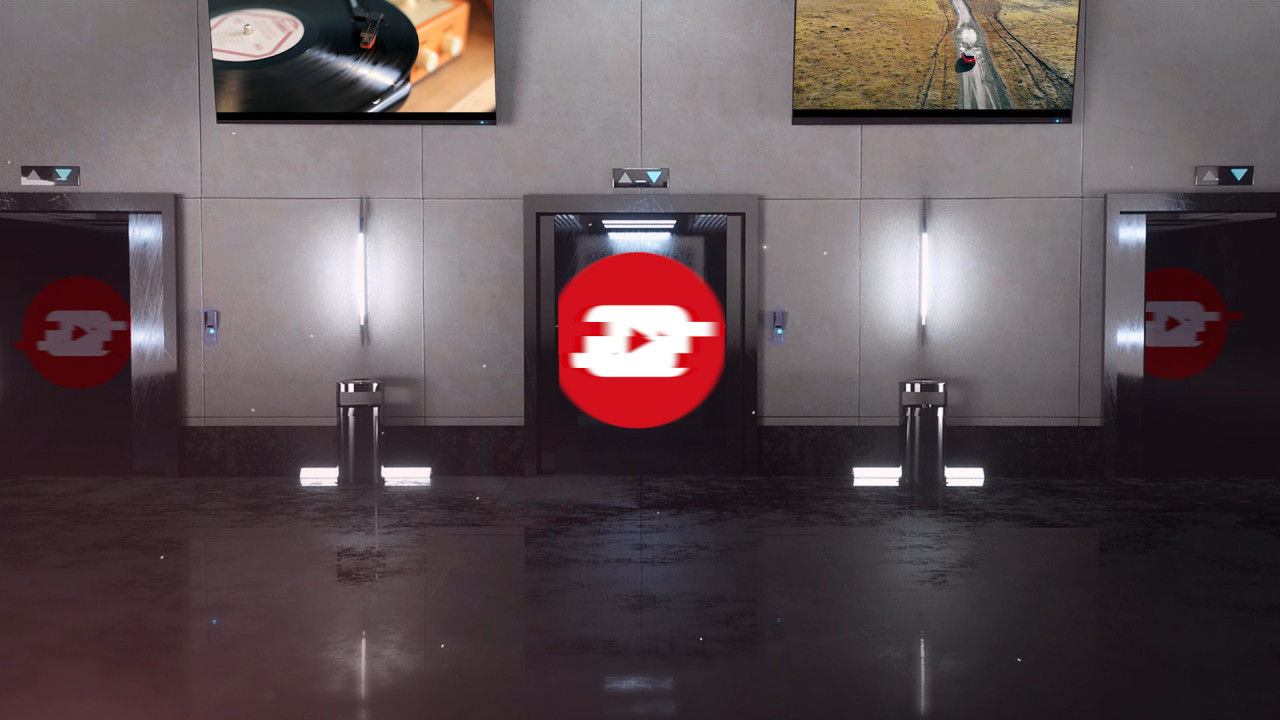 可用于多种活动视频的电梯标志Pr模板