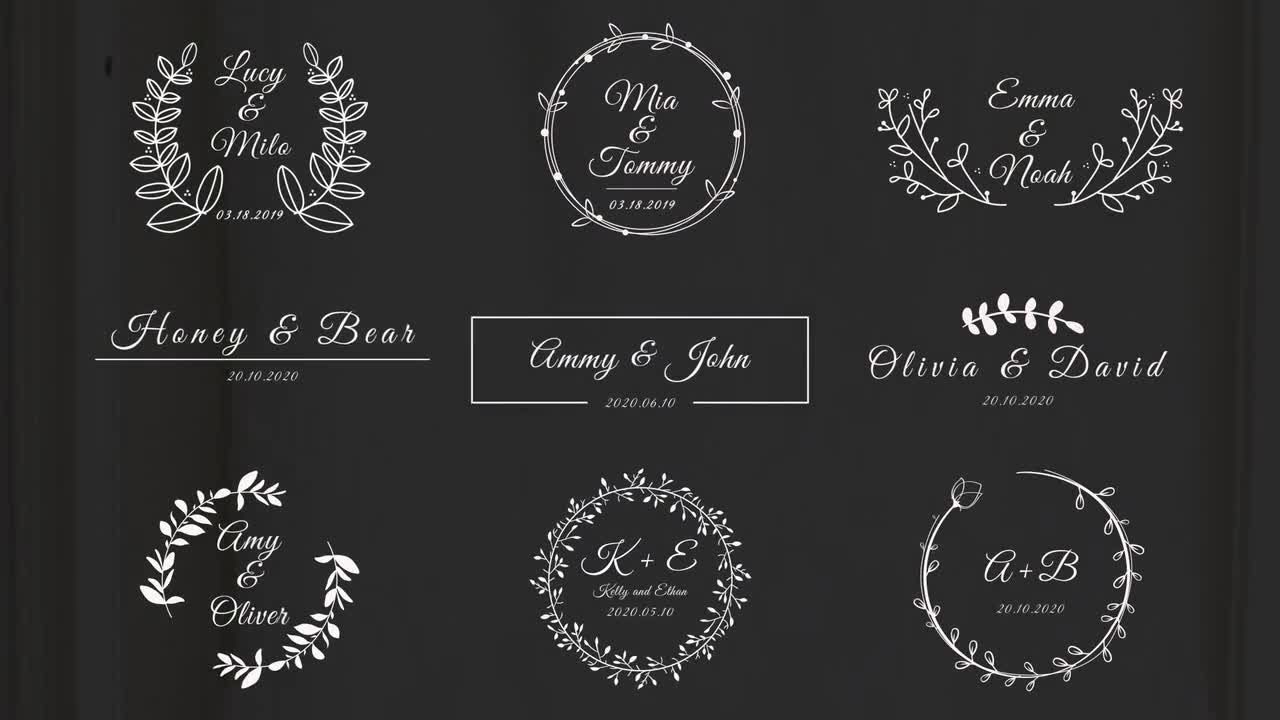 浪漫婚礼视频全屏标题动画AE模板
