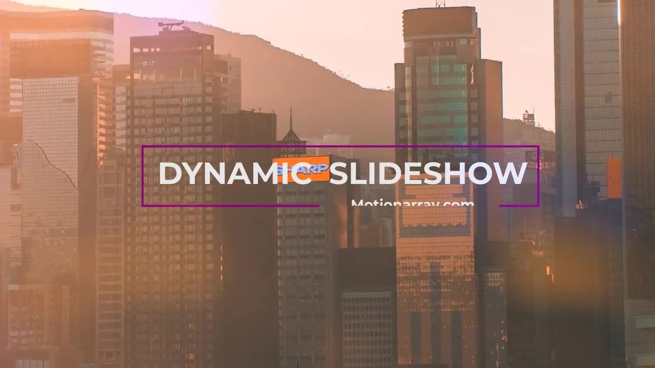 简洁的动态幻灯片AE模板Dynamic Slideshow