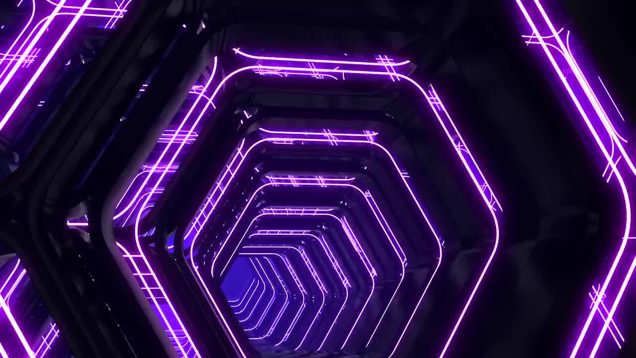 3个未来主义风格的3D隧道logo动画PR模板