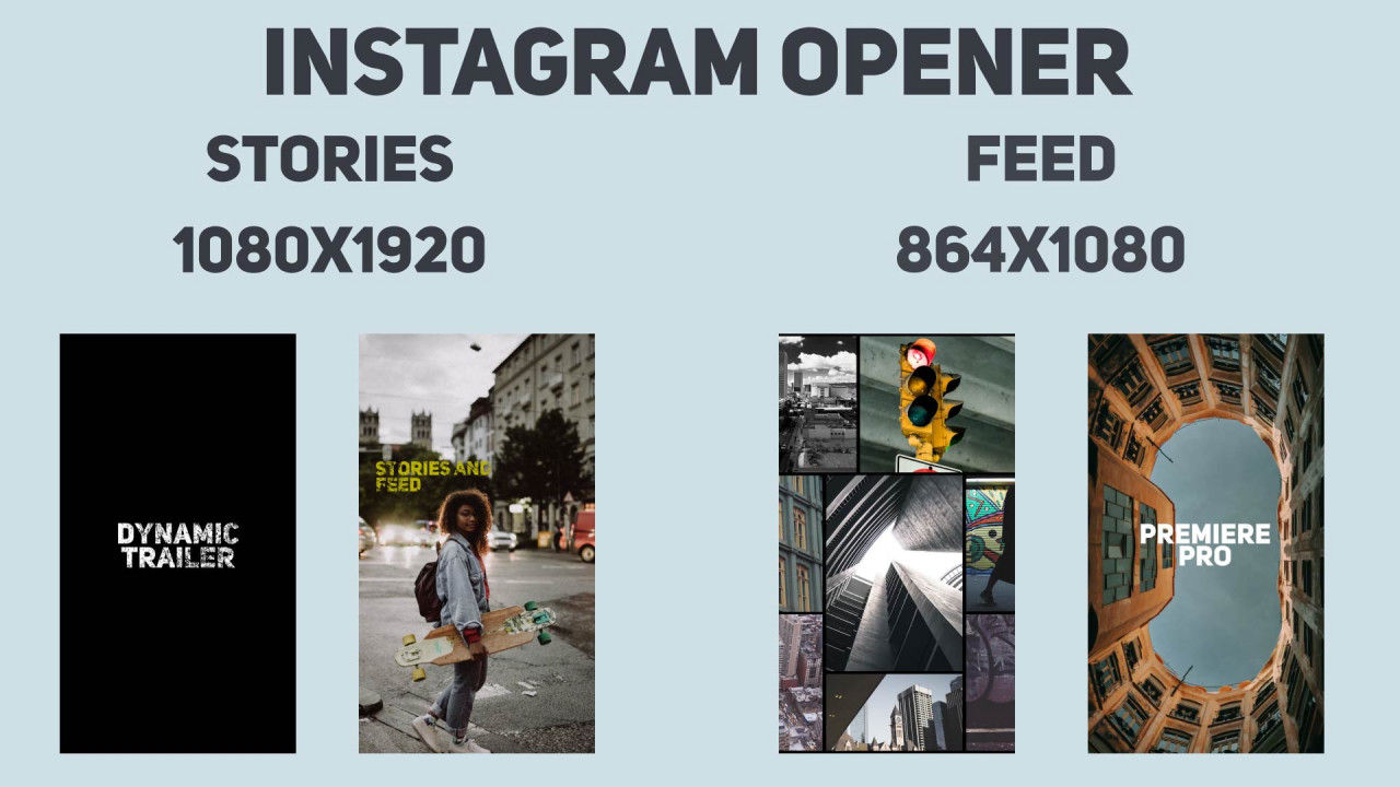 旅行Instagram故事开场白片头片尾Pr模板