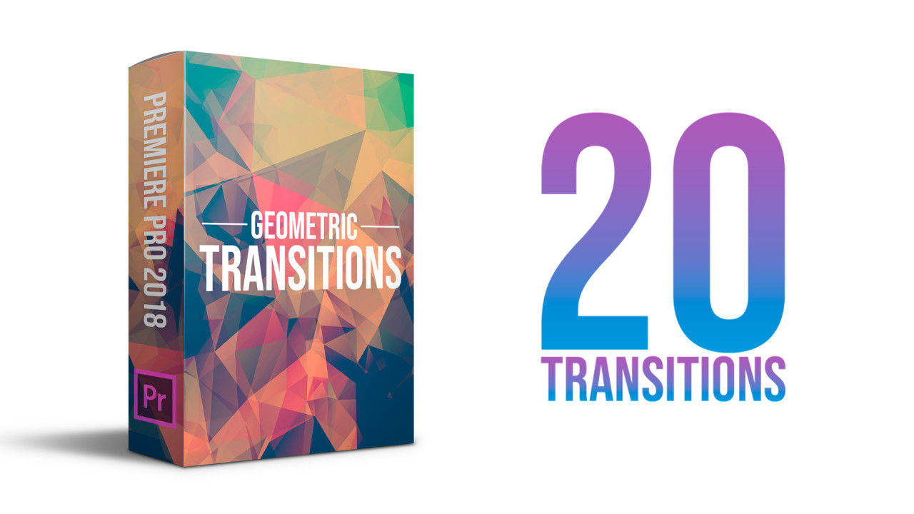 20个创造性的几何过渡效果PR模板Geometric Transitions