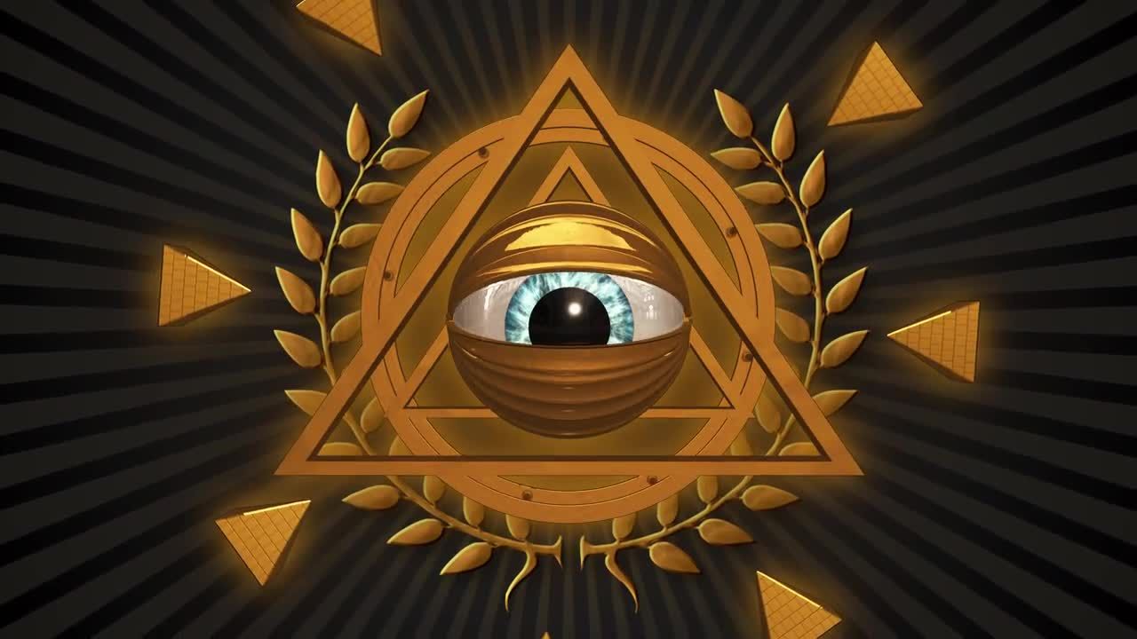 动态动画金字塔恐怖电影片头AE模板