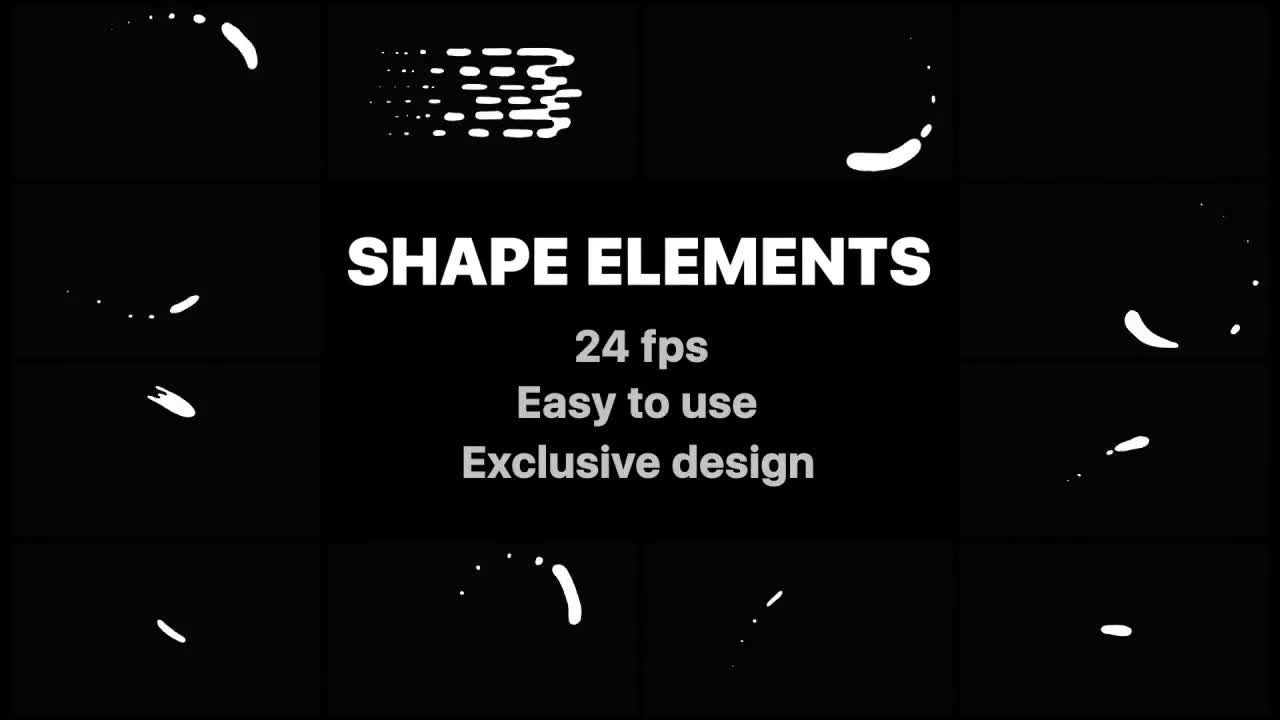 12个独特设计卡通动画液体形状元素AE模板