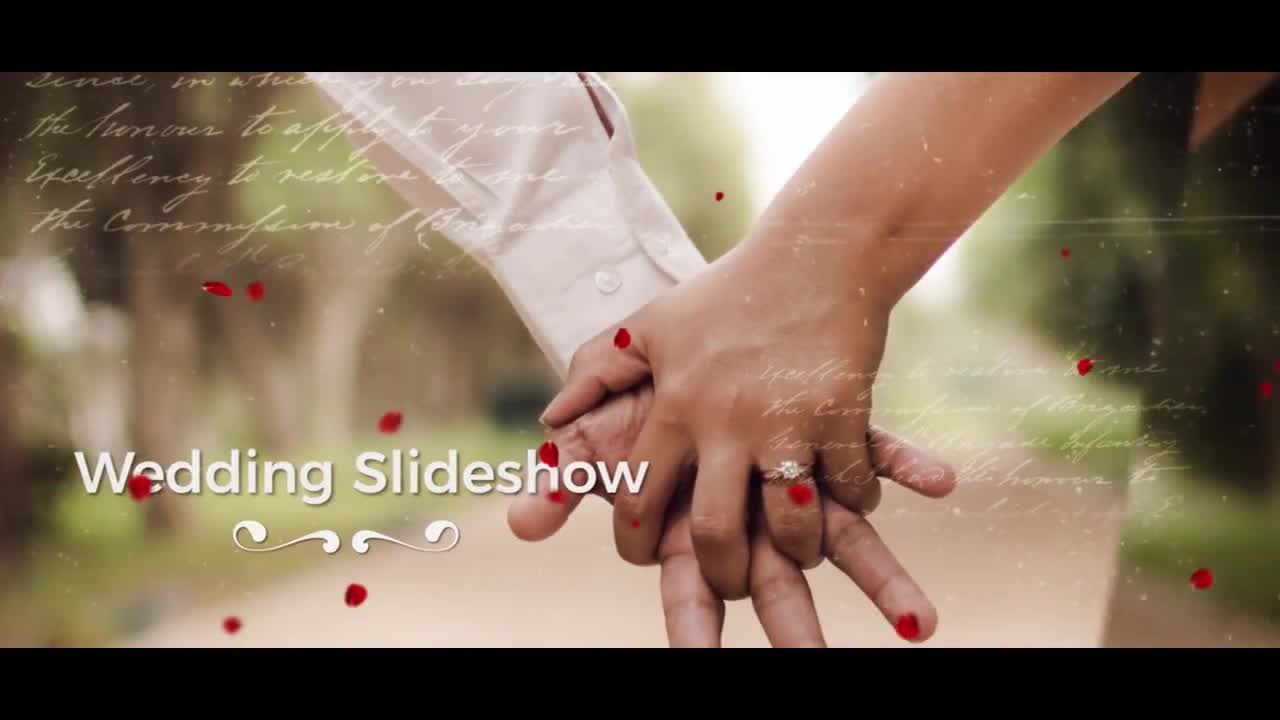 精美的婚礼幻灯片动画展示Pr模板