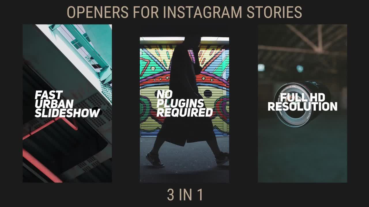 3个设计时尚且优雅动画的Instagram垂直幻灯片AE模板