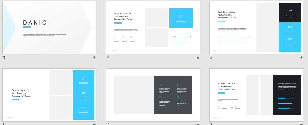 蓝色大气市场营销经验分享英文PPT模板