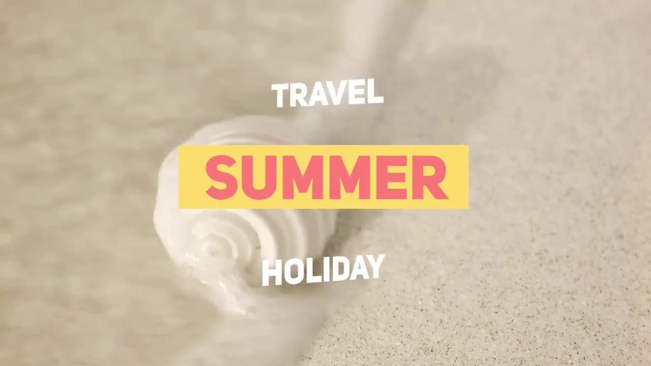 动感优雅创意设计夏季旅游动画PR模板
