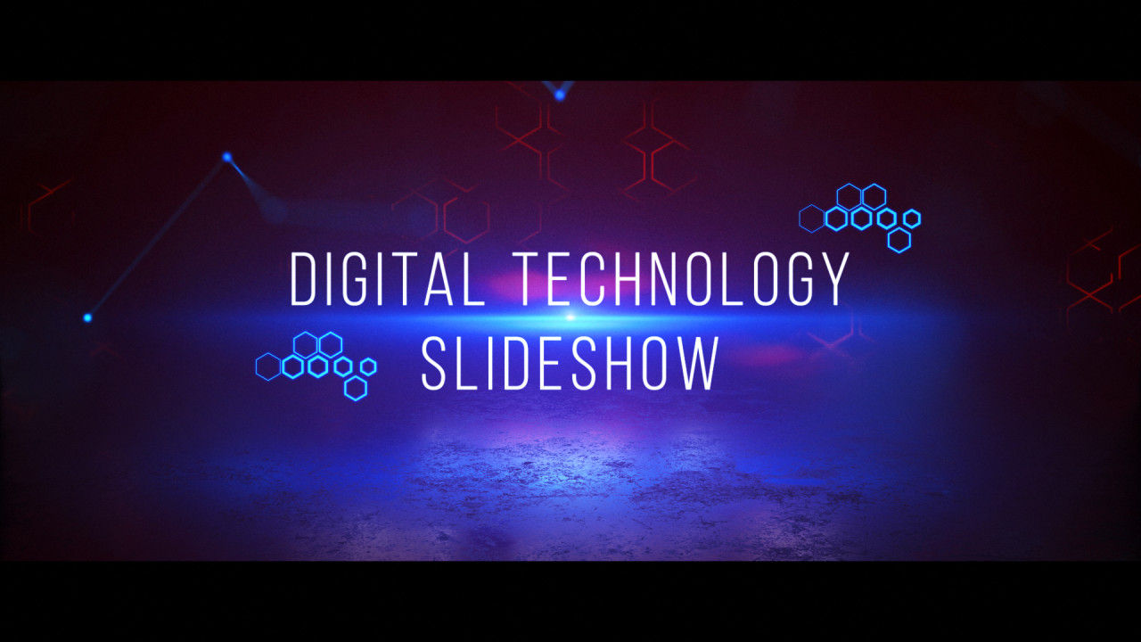 未来主义设计数字技术幻灯片动画AE模板