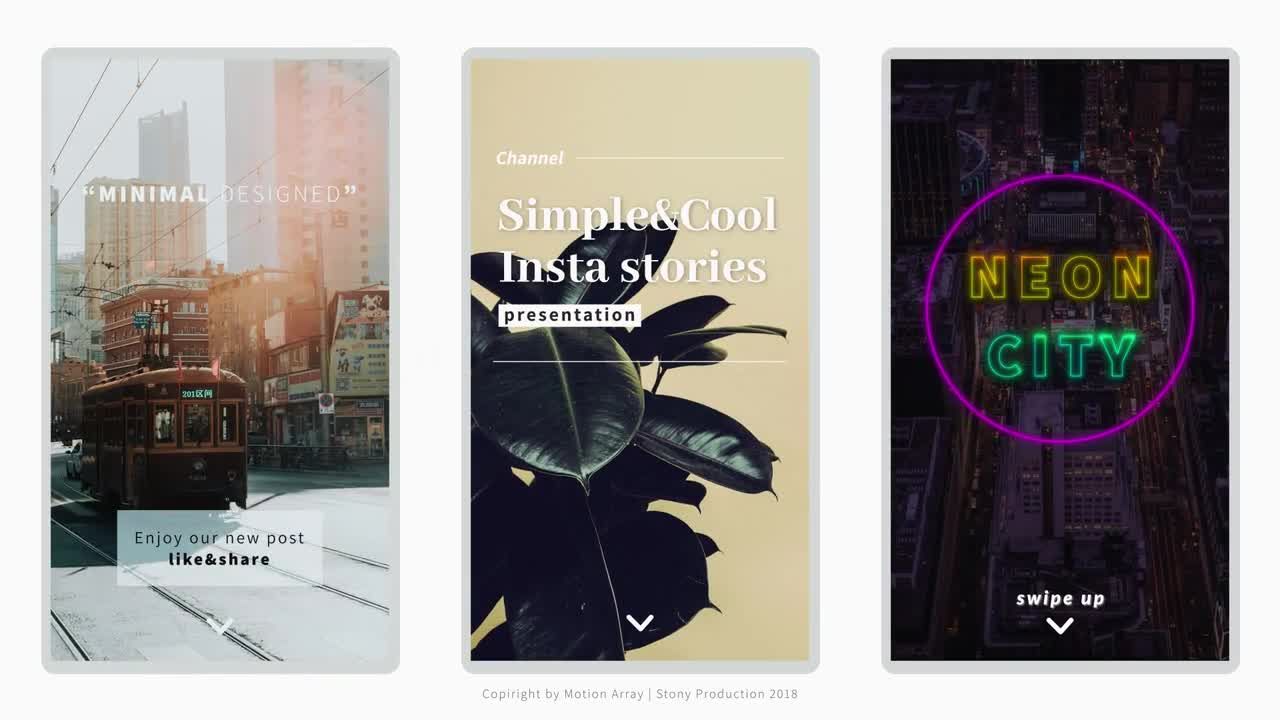 10个独特Instagram / Snapchat故事照片展示AE模板