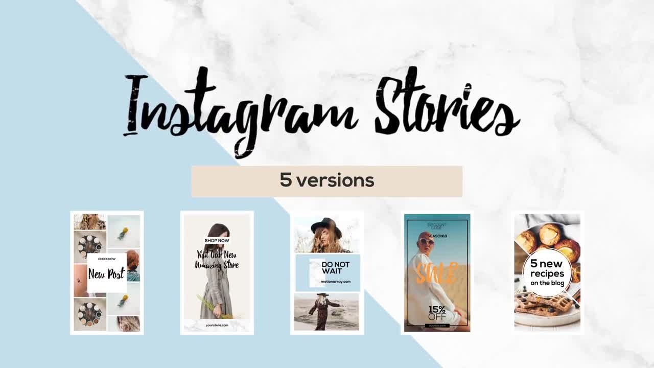 5个清新动感Instagram故事动画AE模板