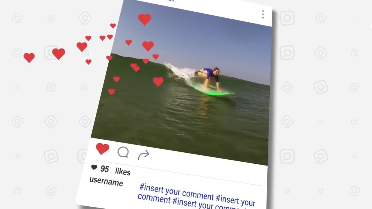 Instagram促销幻灯片动态AE动画模板