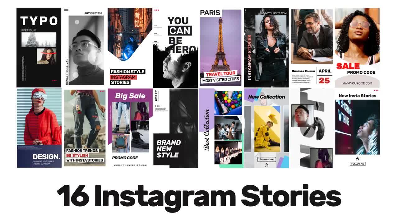 16个创造性的动画故事Instagram模板