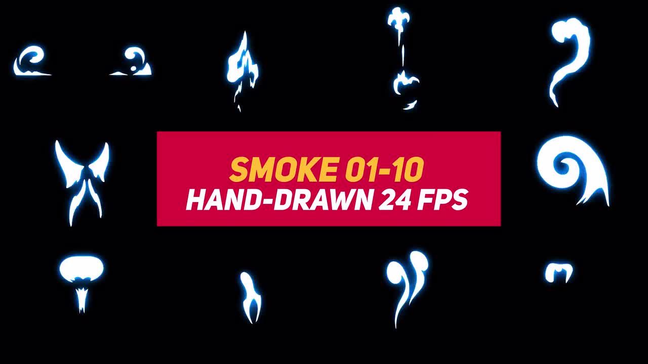 10个强大且令人印象深刻的动画手绘液体烟雾元素AE模板