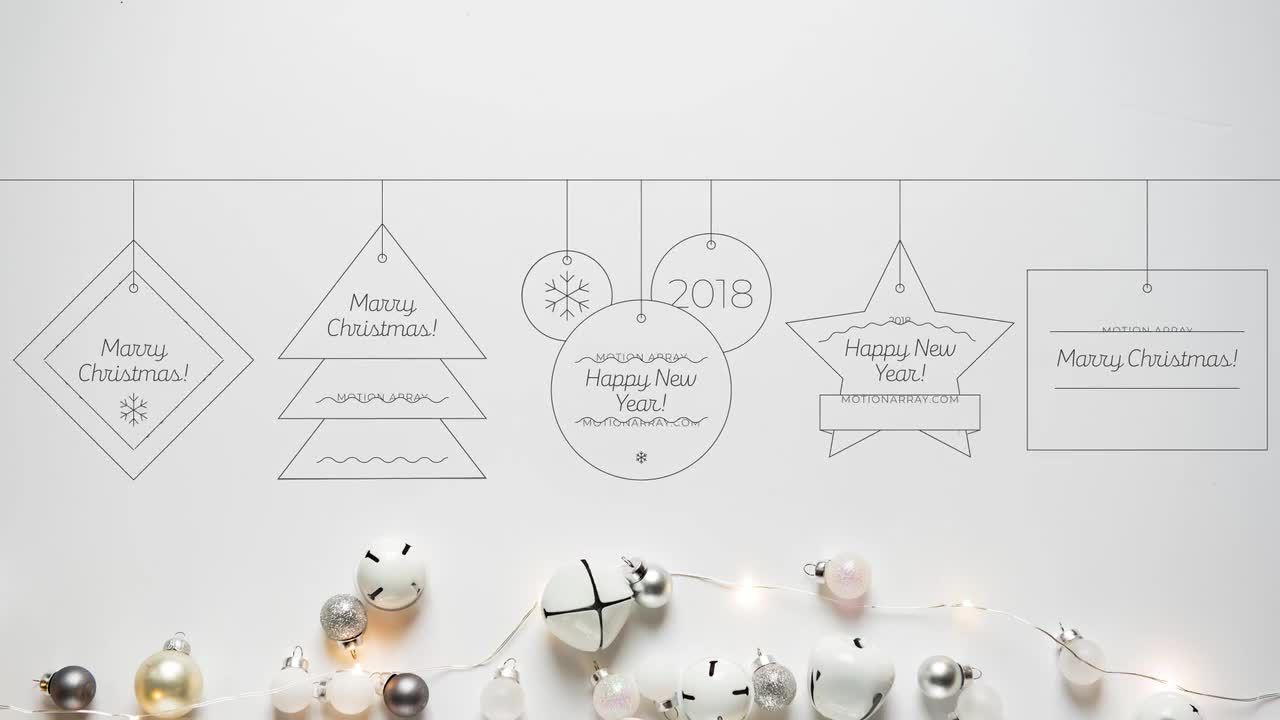 5个梦幻般的节日装饰动画圣诞节标题AE模板