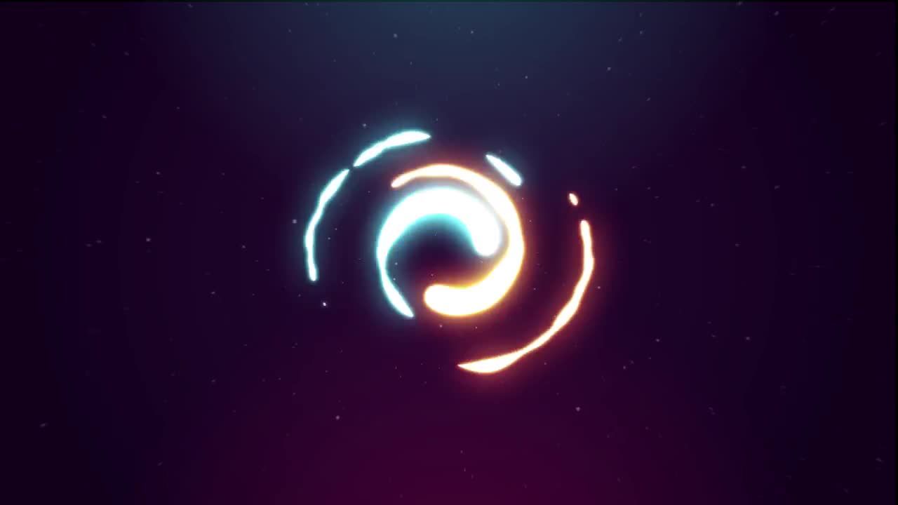 霓虹灯发光粒子效果logo动画展示AE模板