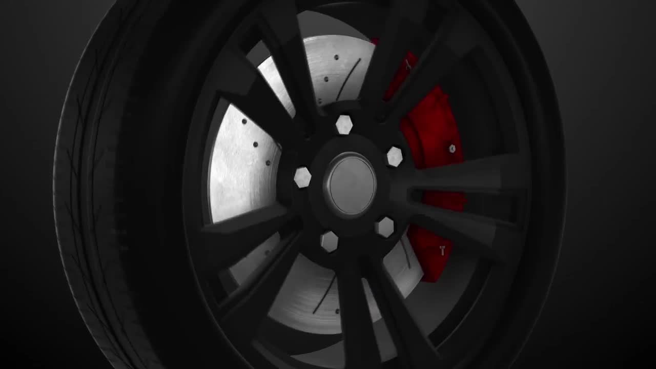 3D滚动车轮logo标志展示AE模板