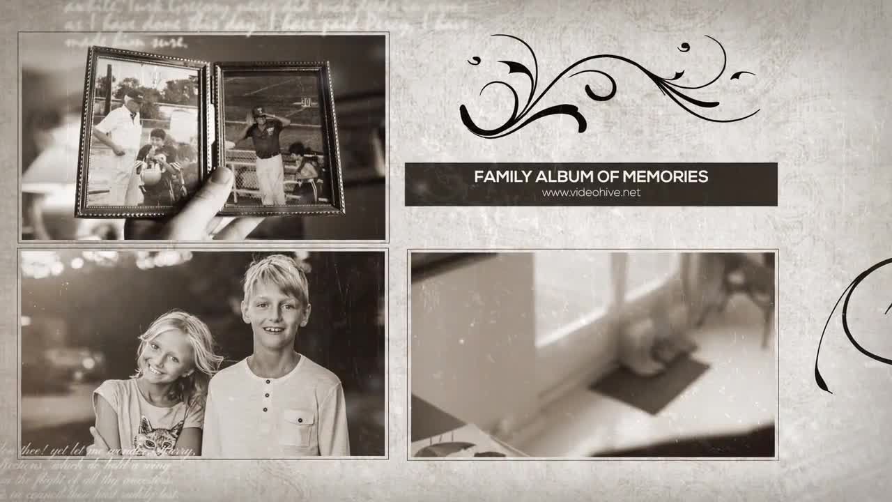 记忆家庭相册展示AE模板