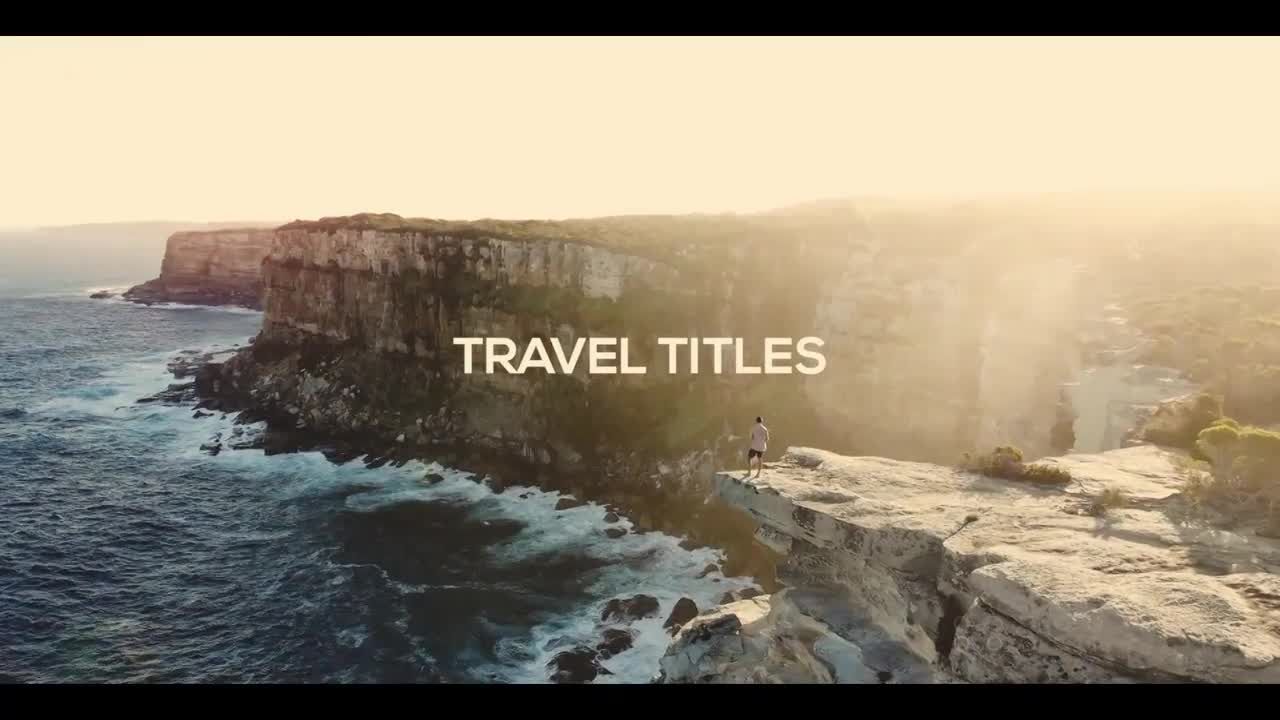 旅游风景标题动画素材PR模板