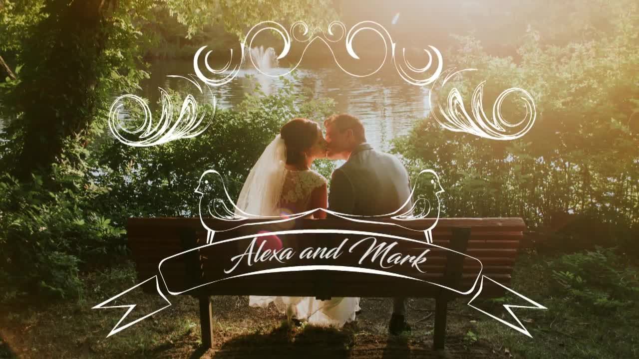清新浪漫的结婚纪念日视频片头PR模板