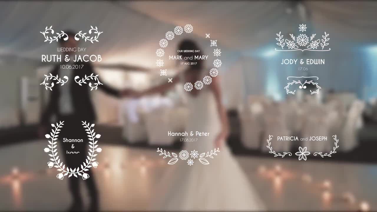 优雅自然的婚礼庆典视频PR模板