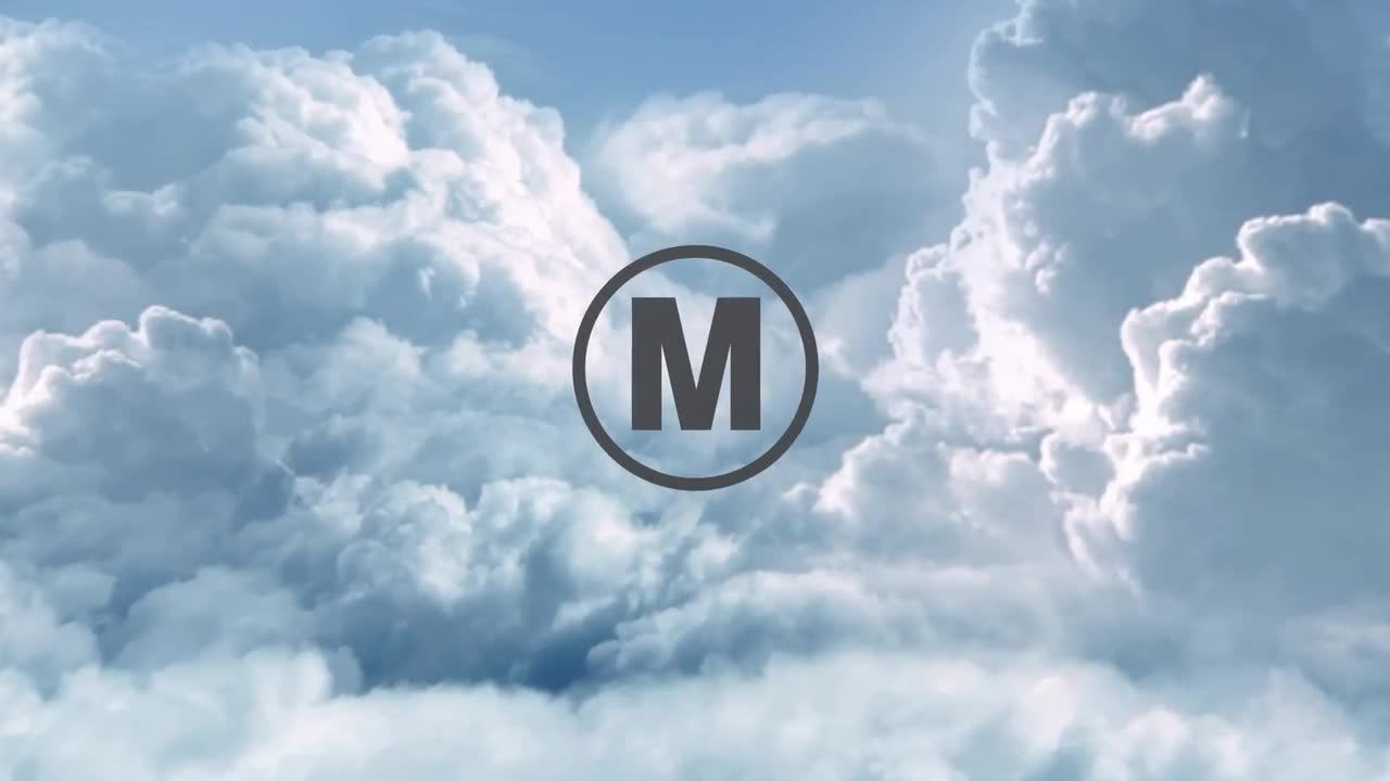 天空云层效果logo展示PR模板