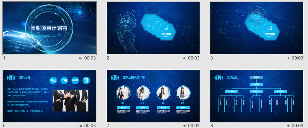 经典大气商业项目计划书PPT模板