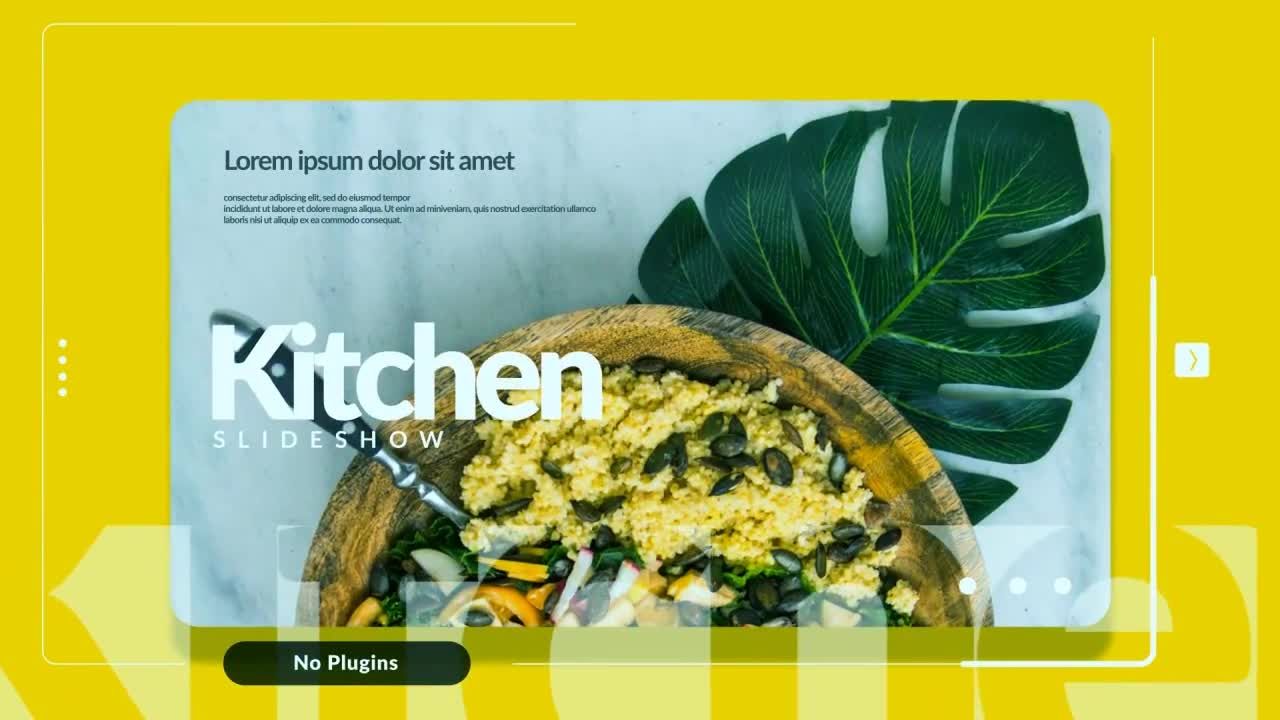 现代时尚优雅的厨房菜单幻灯片AE模板