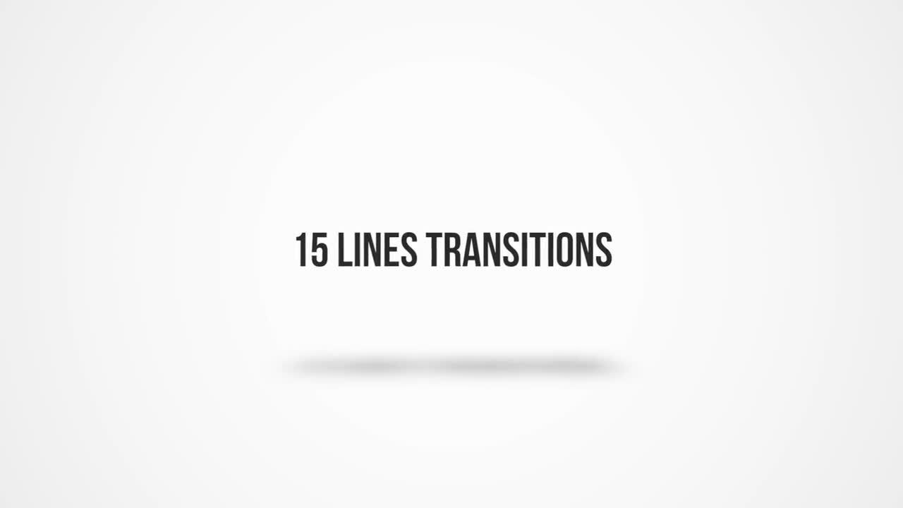 15种不同样式的线条样式分割过渡Pr模板
