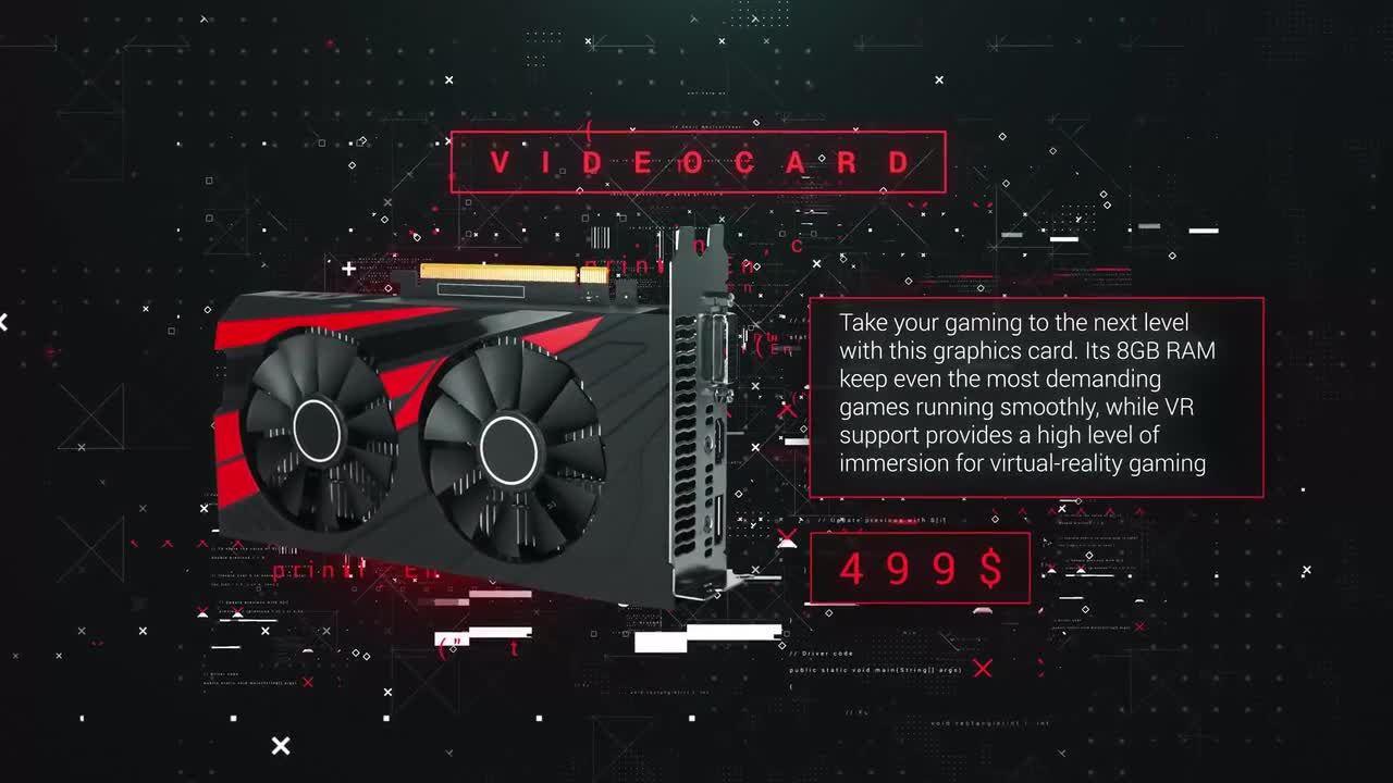 高科技动态硬件商店产品介绍宣传视频AE模板