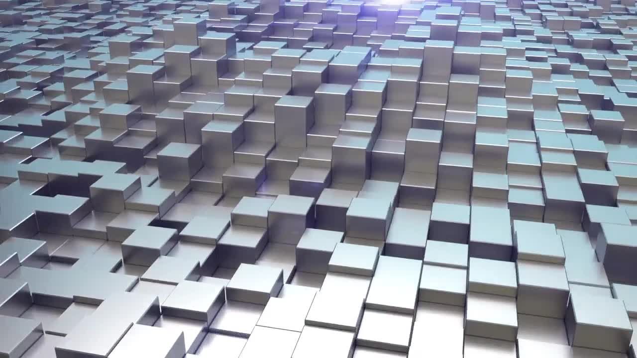 三维立方体翻转照片墙logo动画AE模板