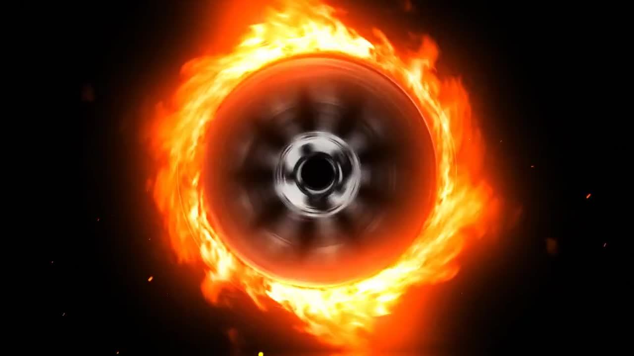 燃烧的车轮开场视频AE模板